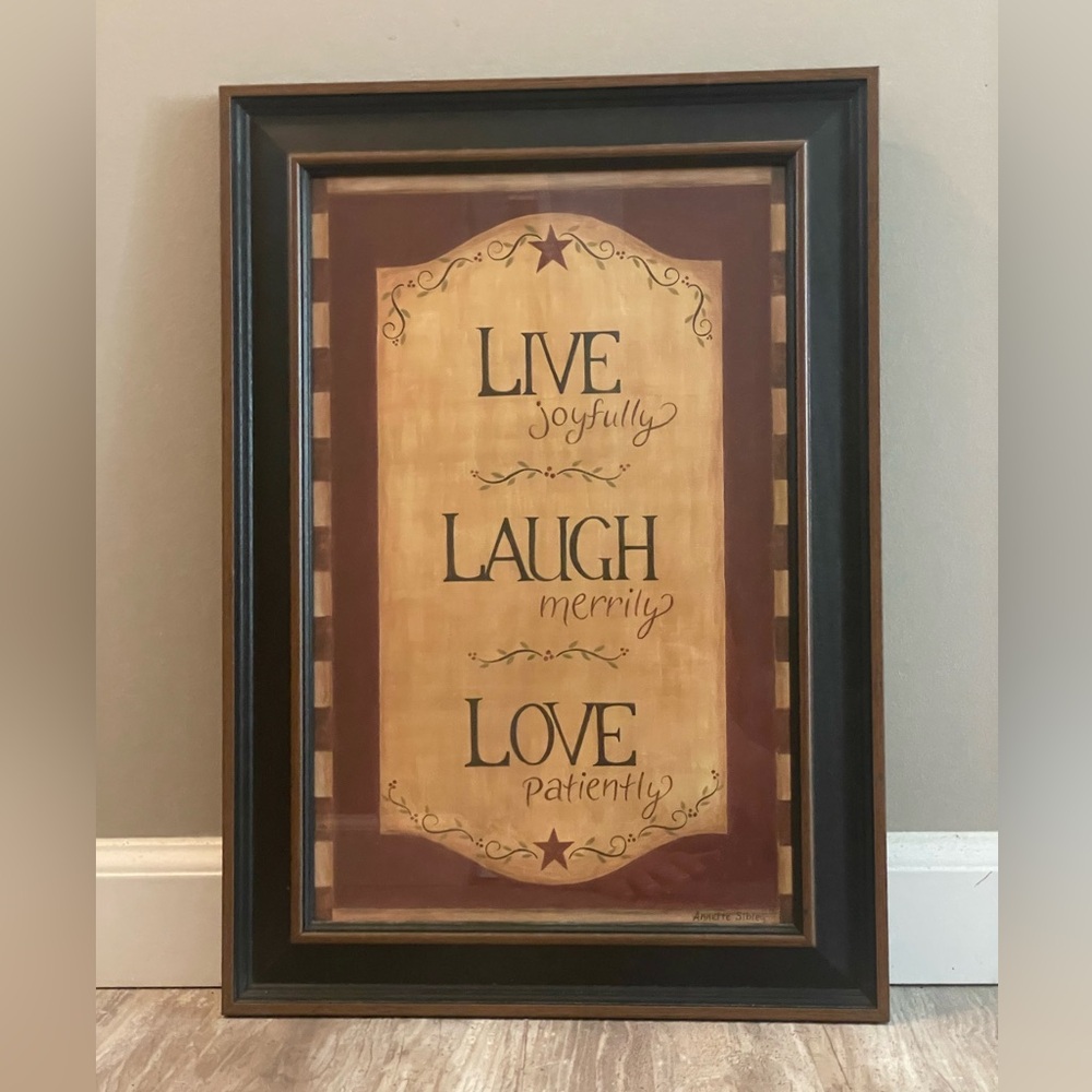 Live Laugh Love Framed Picture